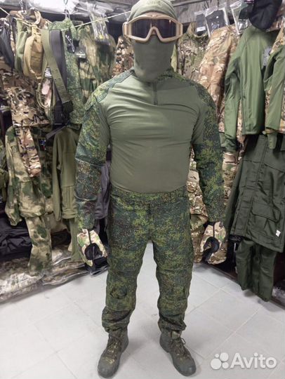 Летний тактический костюм зеленый пиксель 46-56р