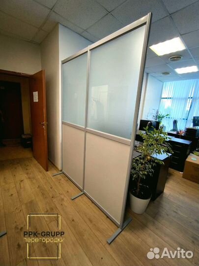 Комбинированные перегородки на алюминиевом каркасе