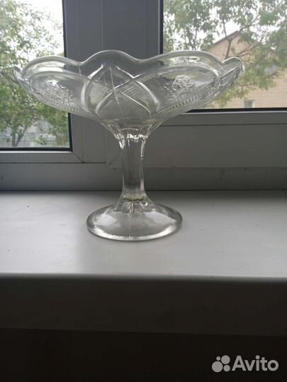 Ваза для фруктов на ножке СССР