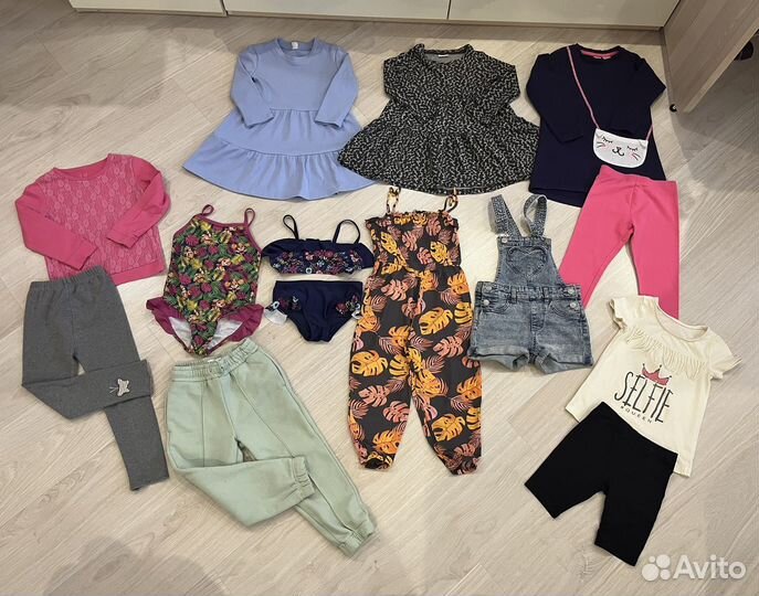 Большой пакет вещей для девочки 98/104
