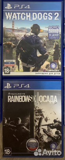 Игры, диски на sony PS4