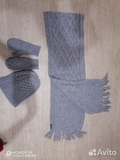 Шапка шарф варежки