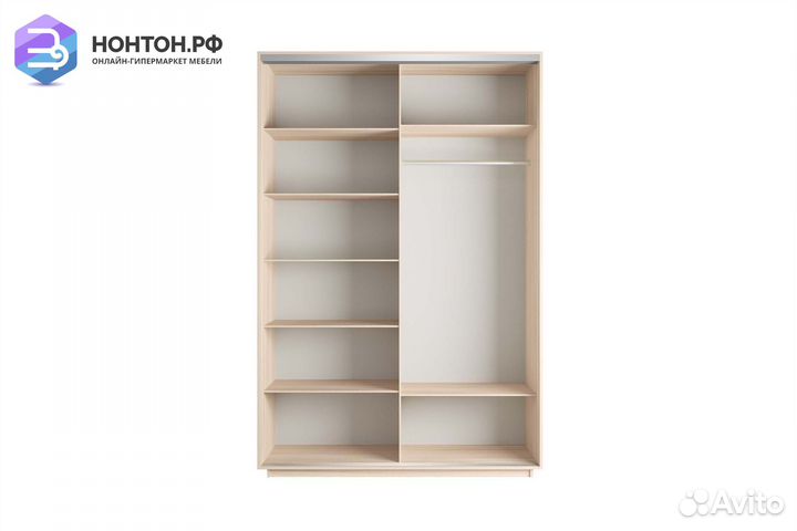 Шкаф-купе 2-х дверный Нонтон фото №1020 / дуб моло