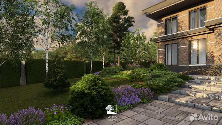 Ландшафтный проект участка 3D