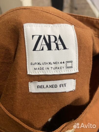 Рубашка мужская zara. Размер XL