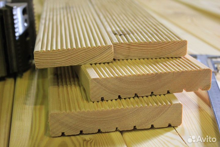 Террасная доска Вельвет лиственица 27*142*4000 D