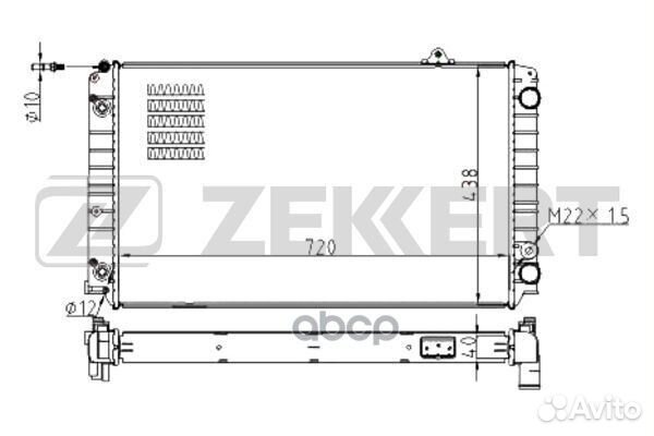 Радиатор охл. дв. Audi A8 94- mk-1512 Zekkert