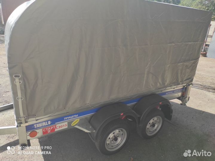 Легковой прицеп двухосный с тентом 3 клапана