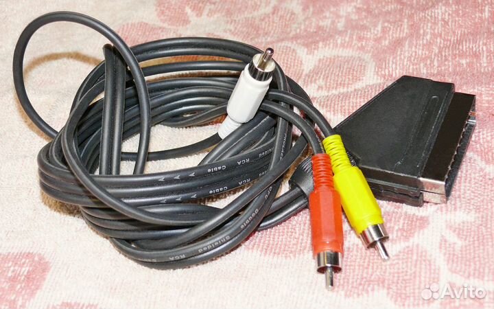 Кабель видео скарт - 3RCA папа RGB