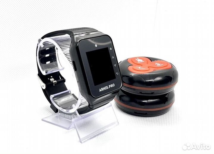 Кнопка и часы пейджер вызов официанта. Комплект