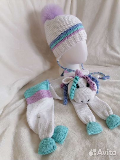 Шапка и шарф для девочки