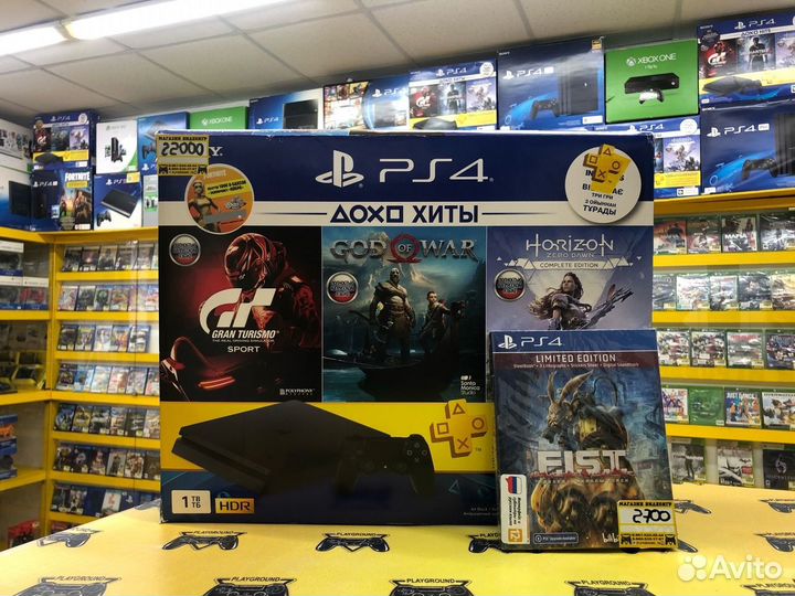PS4 Slim 1TB + Fist Limited Edition PS4 Новый диск
