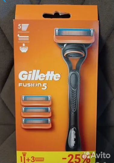 Станок Gillette + кассеты. Оригинал