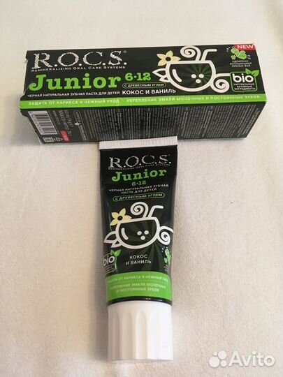 R.O.C.S. junior зубная паста чёрная детская