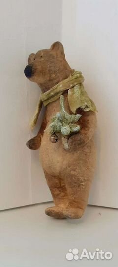 Медведь Потапыч, ватная игрушка на елку