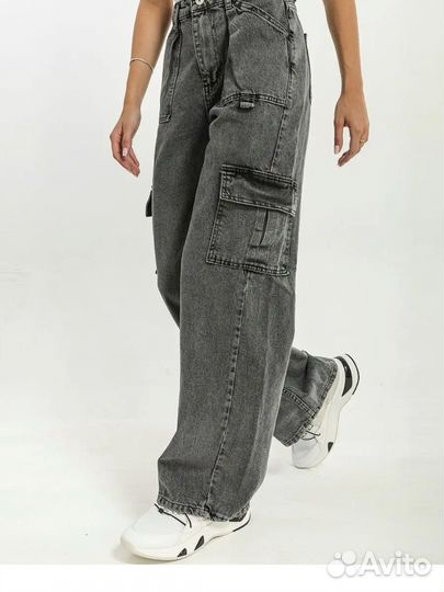 Джинсы карго женские