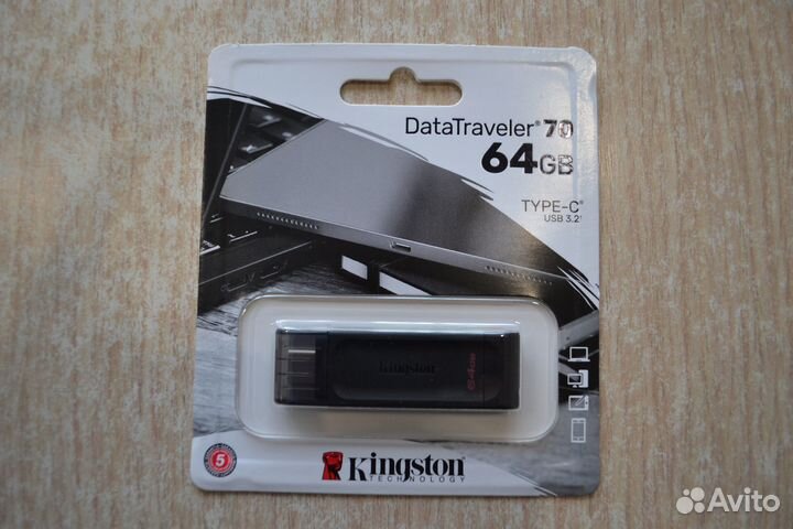 Usb флешка 64 Gb kingston data traveler 70