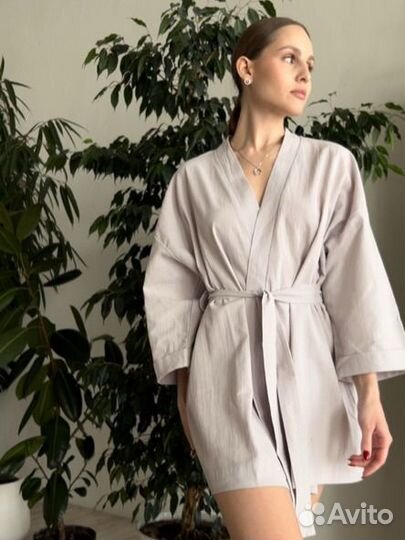 Халат-кимоно из хлопка
