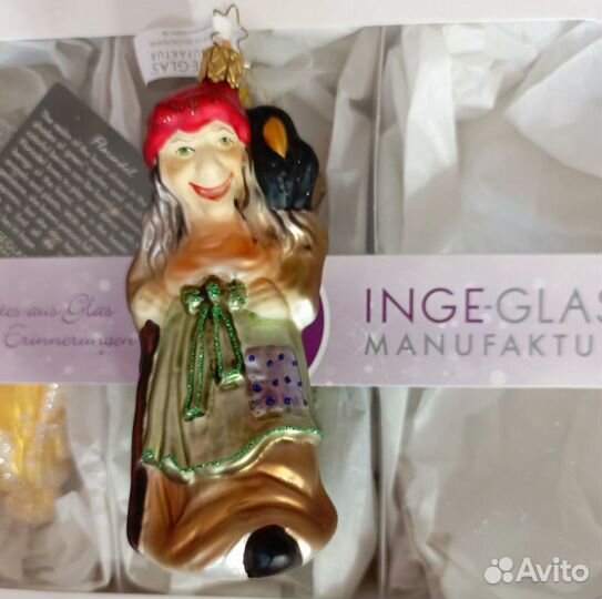 Елочная игрушка Баба яга от Inge glass