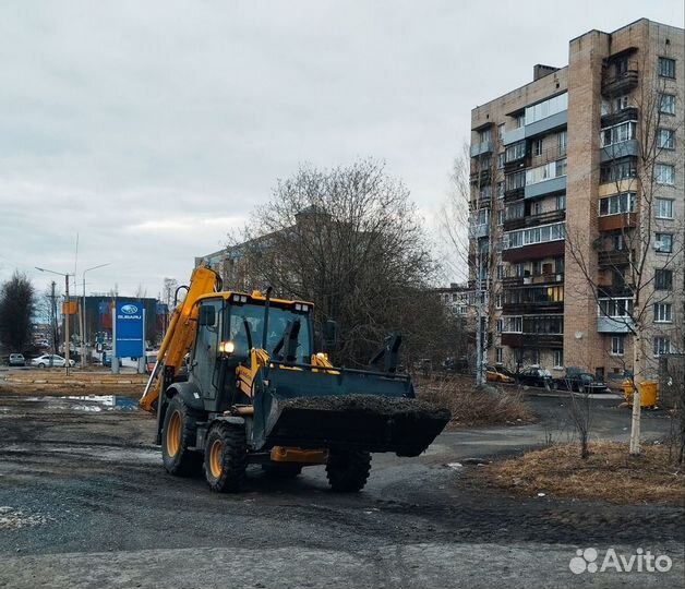 Услуги экскаватора-погрузчика, минипогрузчика