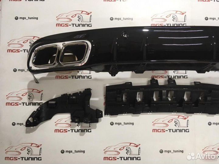 Диффузор + насадки Mercedes C-class С205 C63 купе