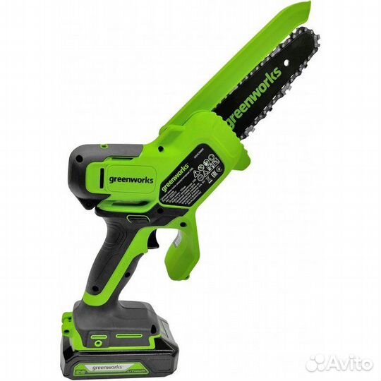 Пила цепная Greenworks 24V G24MCS10 мини