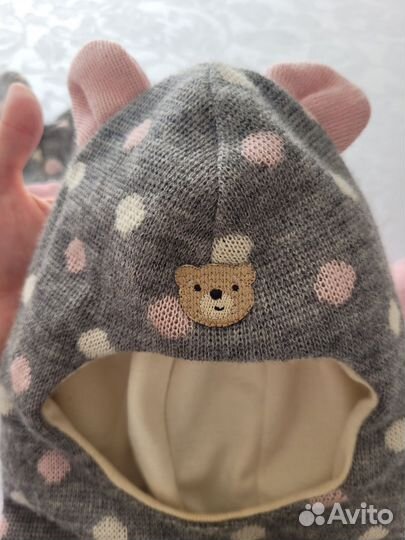 Комплект шапка шлем Kivat и варежки 2