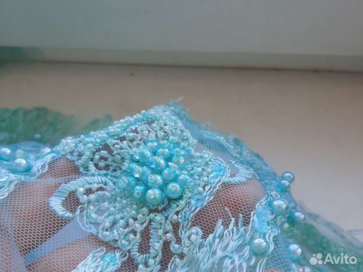 Кружевное полотно, шёлк, обрезки