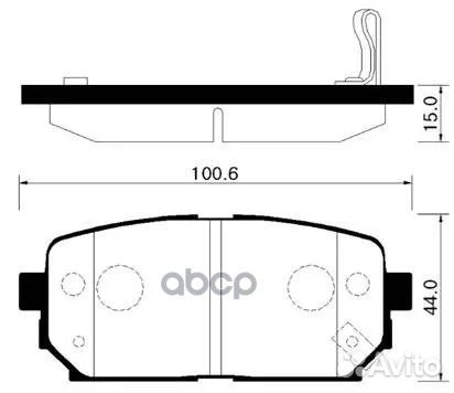 Колодки тормозные дисковые задн KIA: carens 06-09