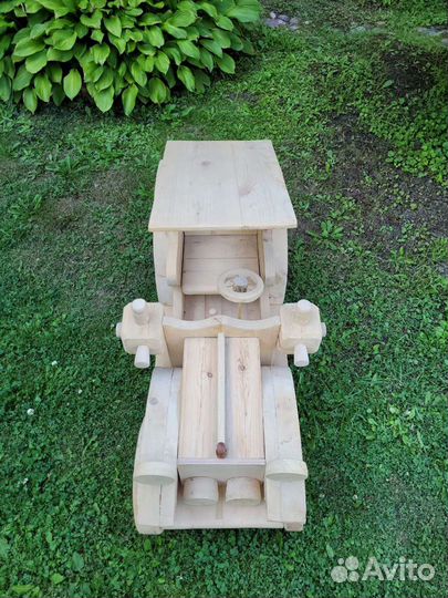 Ретро автомобиль из дерева 70 см высота