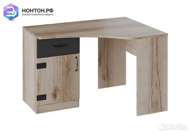 Угловой письменный стол Окланд фон черный / дуб де