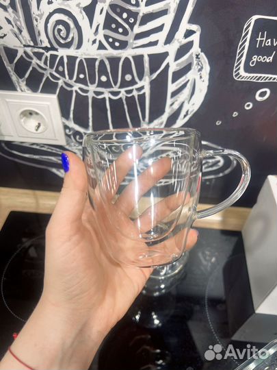 Чайная пара с двоиным стеклом