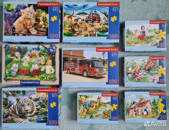 Море пазлов: Larsen, Ravensburger, DJeco, Janod