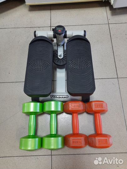 Степпер и гантели по 1,5 и по 2 кг могу привезти