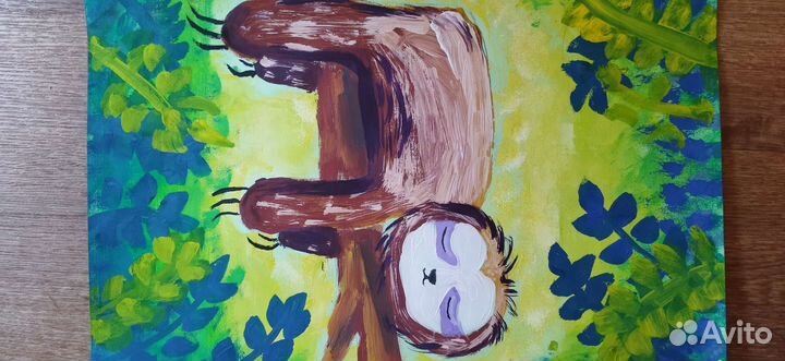 Ручная работа картина * ленивец*