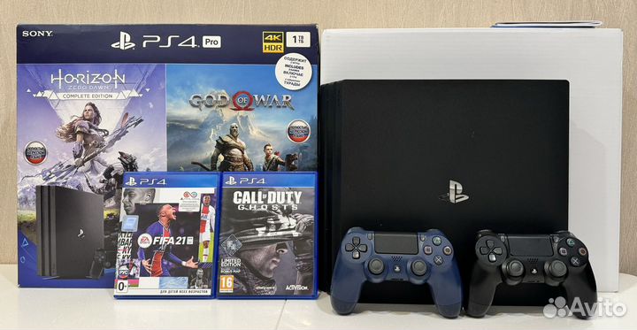 Sony playstation 4 pro 1tb +игры