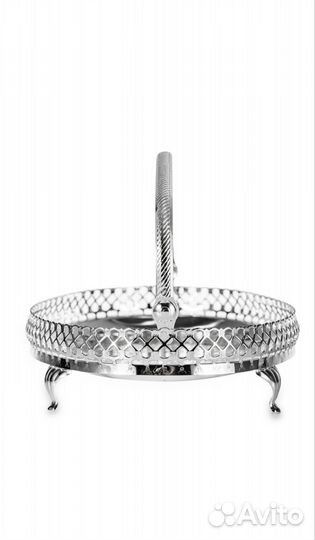 Блюдо овальное Queen Anne с ручкой посеребрение