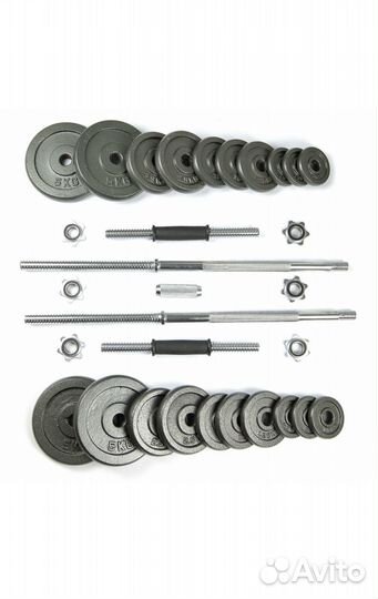 Гантели+ штанга,50кг чистого металла