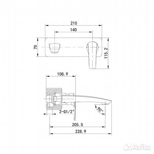 Смеситель для раковины iddis raybl00i65 Черный