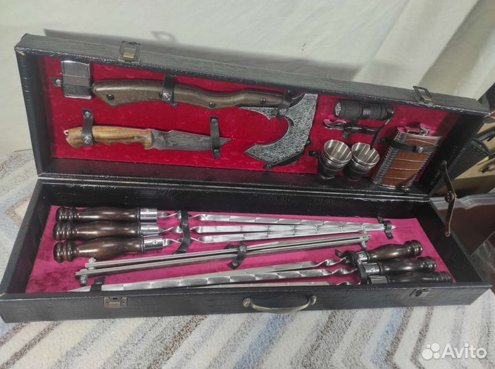 Наборы шашлычные подарочные в кейсе