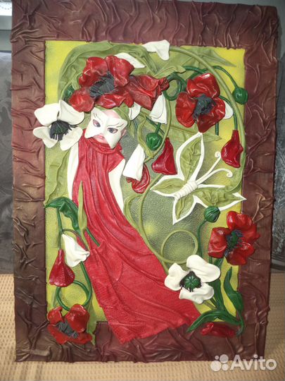 Картина из натуральной кожи или меняю