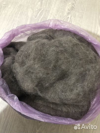 Козий пух чесаный