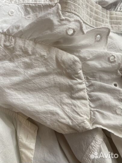 Белая кружевная блузка на девочку zara