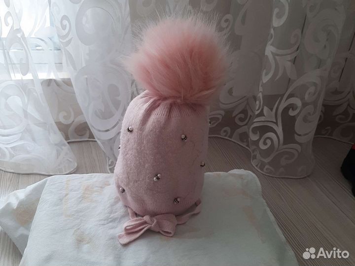 Шапка для девочки зимняя