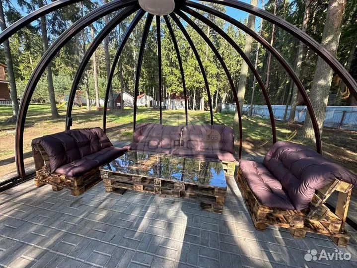 Беседка из поликарбоната / купольная беседка