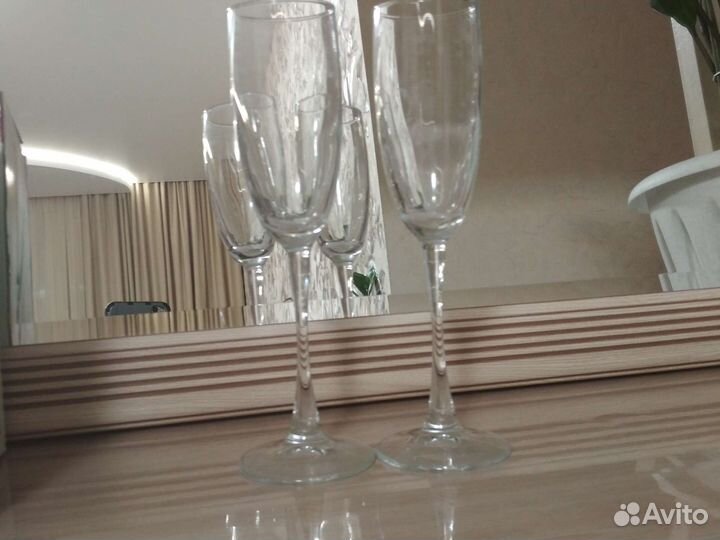 Фужеры Турция 6шт и 2шт/Стопки барные