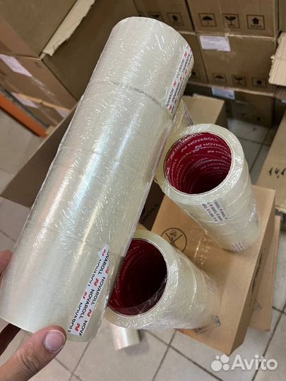 Скотч прозрачный 66м 75мм/Широкий Новаролл прочный