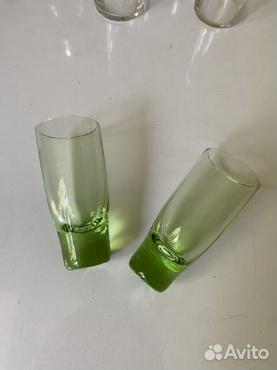 Рюмки, стаканы цветное стеклО СССР одним лотом