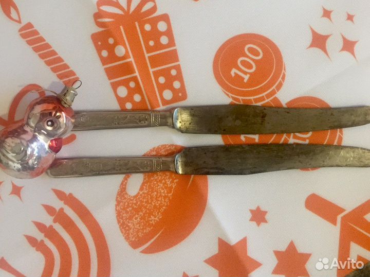 Б/у винтажные столовые ножи Труд-Вача. Цена за 2