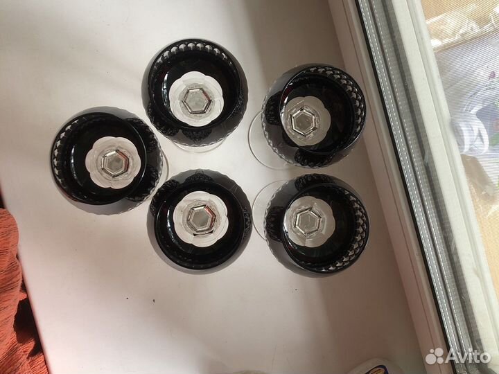 Цветной Хрусталь Фужеры 5 штук